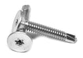 #10-24 x 1 Coarse Thread Self Drilling Screw 6 Lobe Wafer Head Zinc Plated Q6712