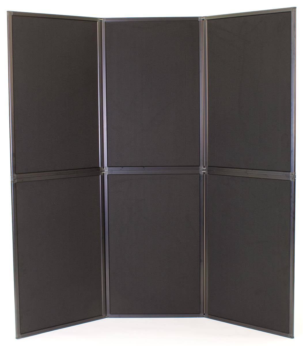 6 Panel Black Trade Show Display T339132