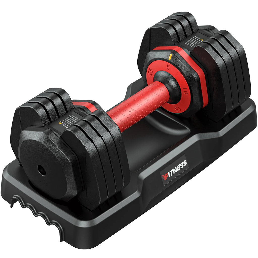 55lb 5 in 1 Adjustable Dumbbell Set with Rack N8541