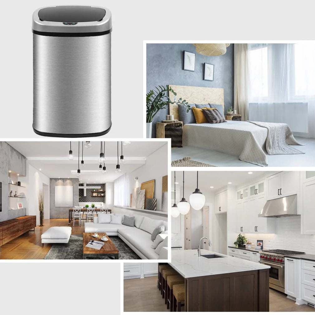 13 Gallon Stainless Steel Trash Can I9106