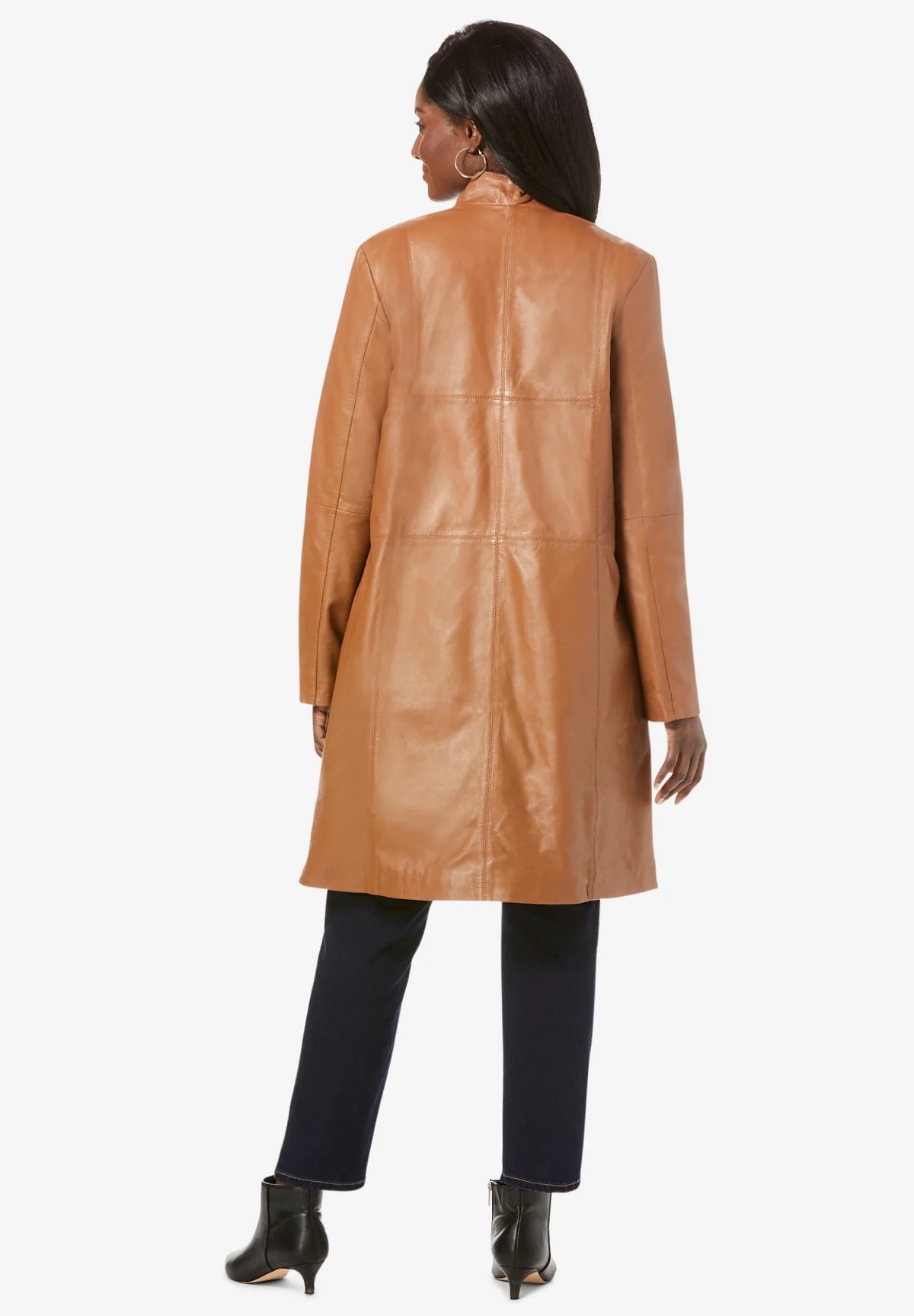 Leather Swing Coat Jacket L9520