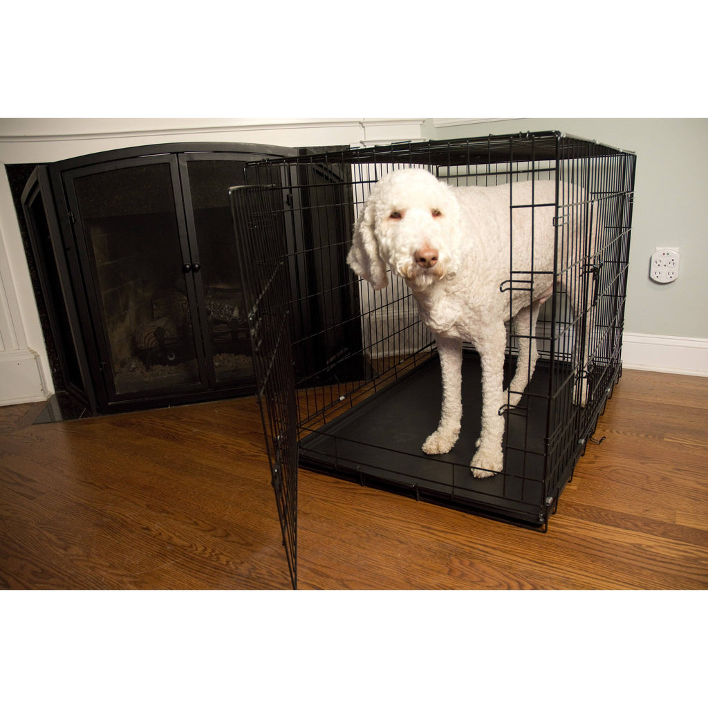 48x22 Foldable Double Door Pet Crate with Divider I6399