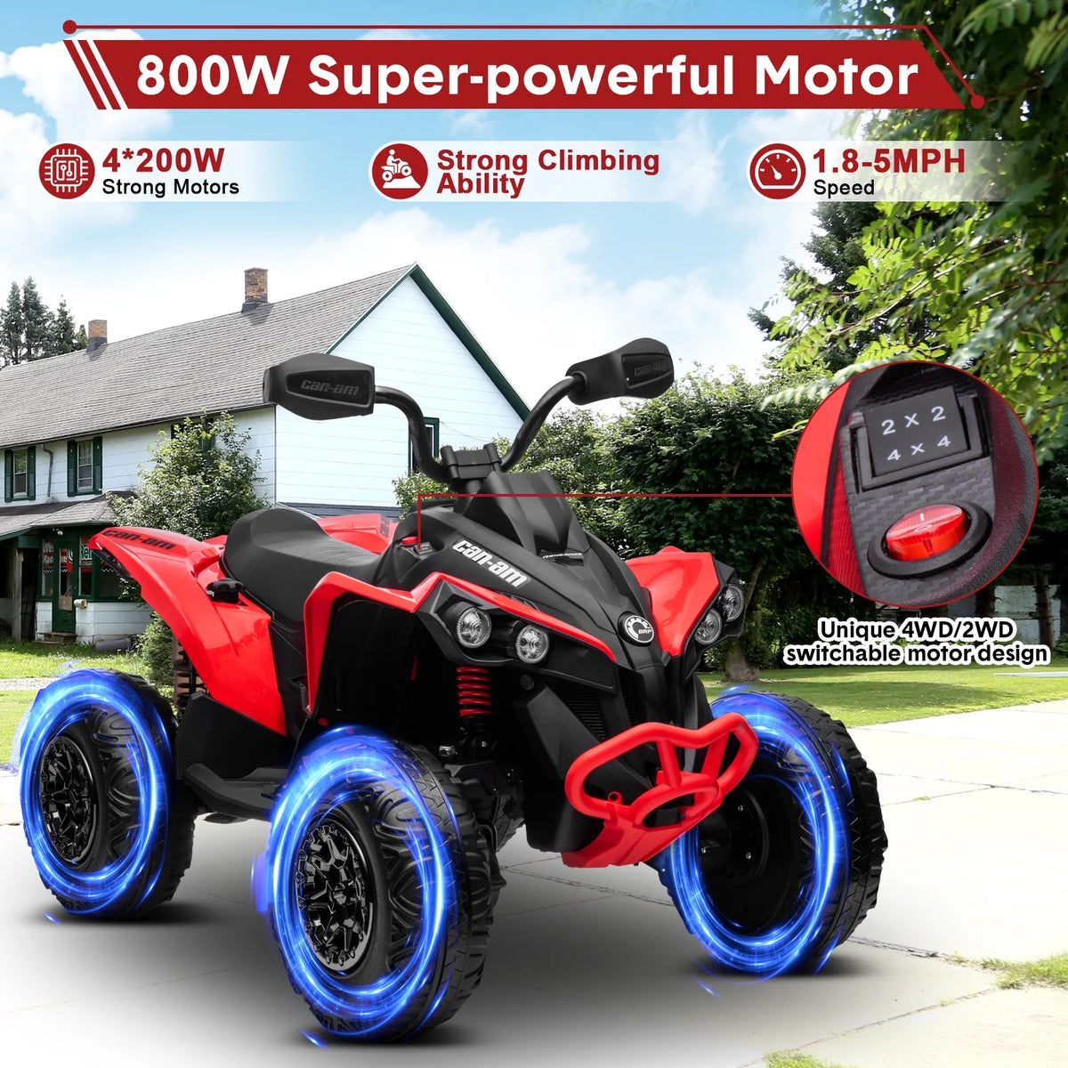 24V 4 Wheeler ATV with 2 Seater Z15642