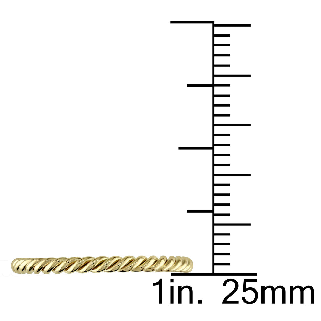14K Yellow Gold Twisted Wedding Band U217985