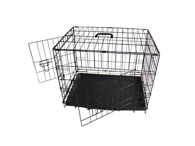 48x22 Foldable Double Door Pet Crate with Divider I6399