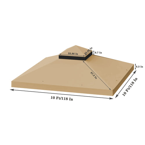10x10 Ft Double Tiered Gazebo Cover D68441