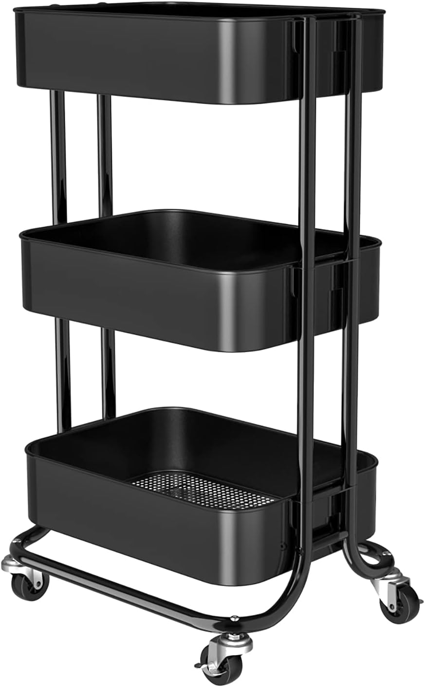 3-Tier Metal Rolling Utility Cart W308660