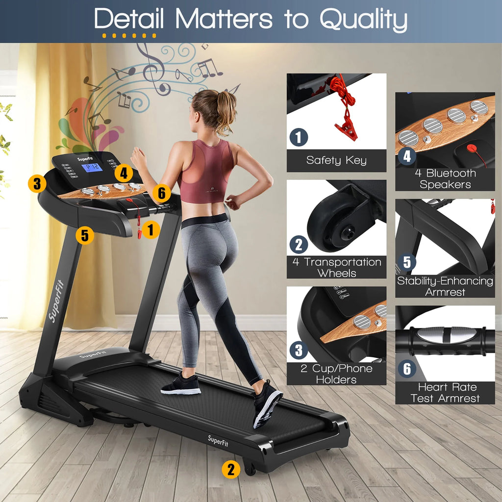 3.75HP Electric Folding Treadmill with Auto Incline V65171