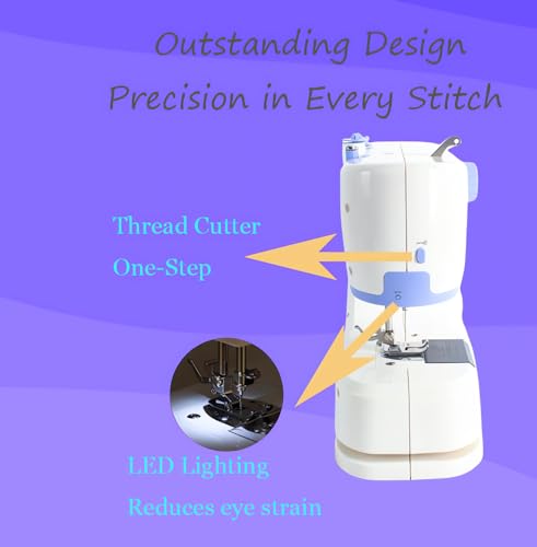 Portable Sewing Machine with 42 Pcs Sewing Threads Kit L399615