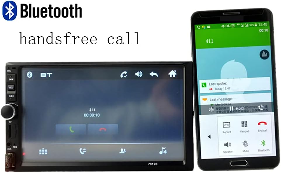 2 Din 7 Inch Car Stereo with Bluetooth MP5 Player I3765