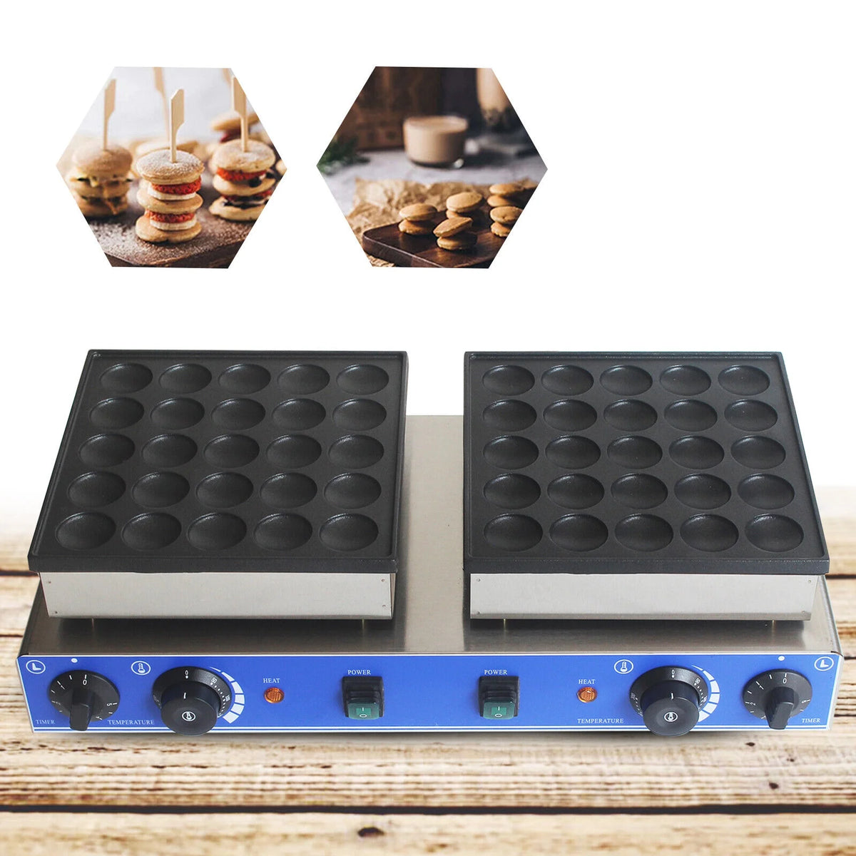 50 Holes Mini Dutch Nonstick Pancake Baker X271866