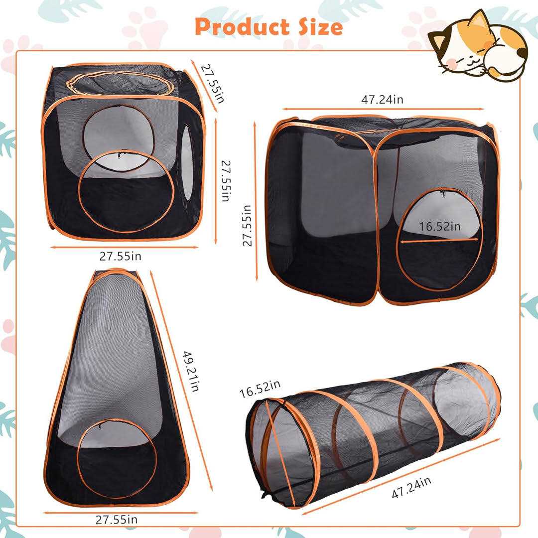 6-in-1 Portable Playpen Enclosures with Tunnel D428
