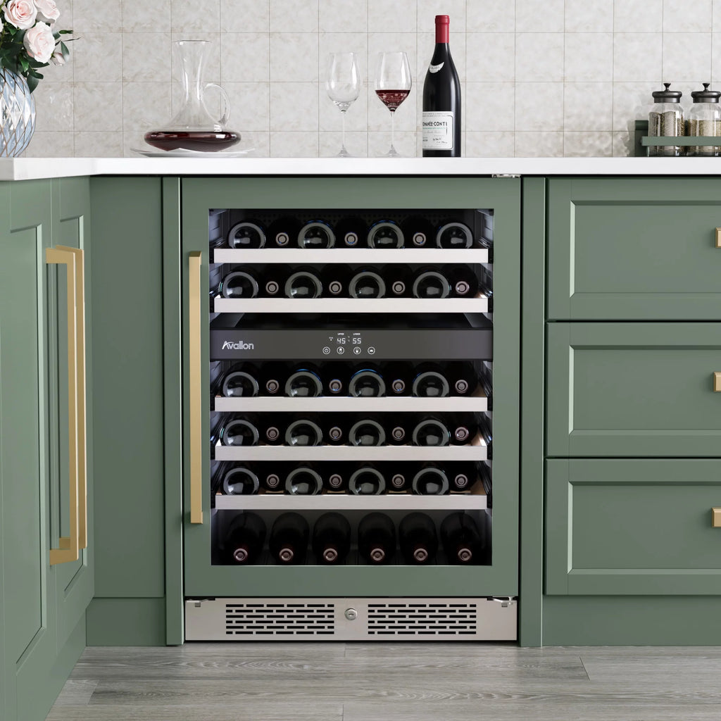 24 Bottle Capacity Dual Zone Wine Cooler Stainless Steel P3258