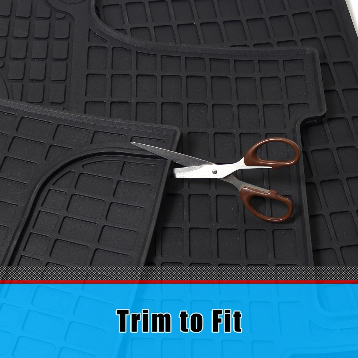 3PCS Set Heavy Duty Rubber Floor Mats for Freightliner Cascadia Z347376