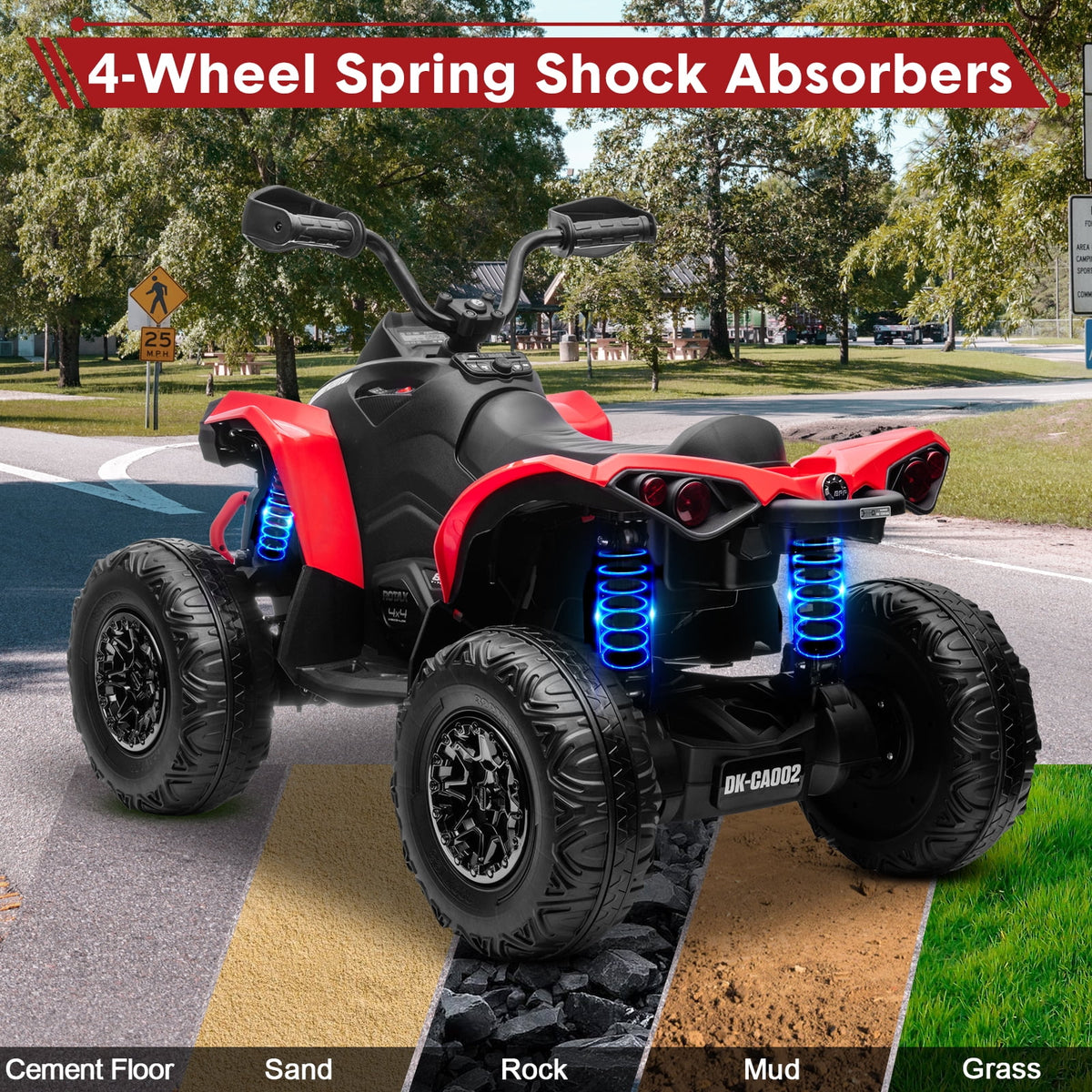 24V 4 Wheeler ATV with 2 Seater Z15642
