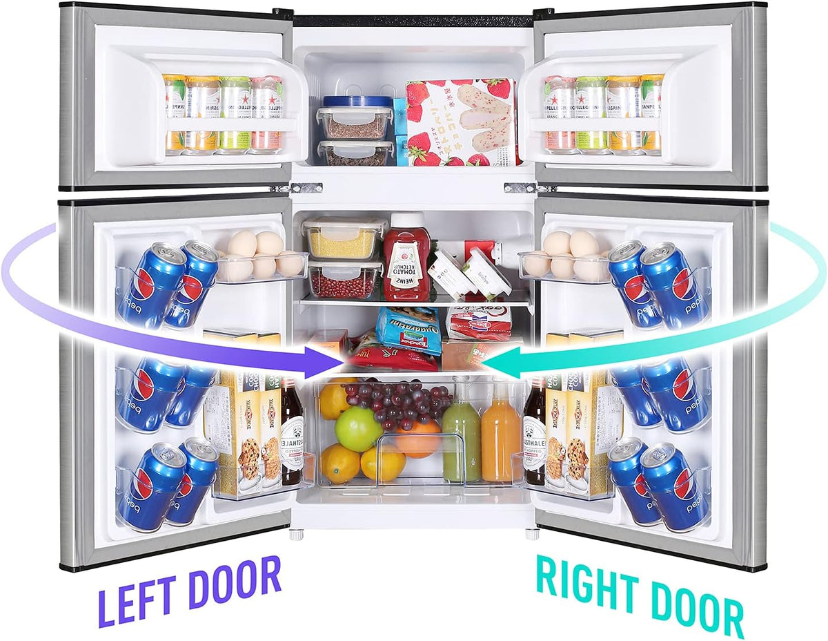 3.2 Cu.Ft Compact Refrigerator with Freezer, Black U888772