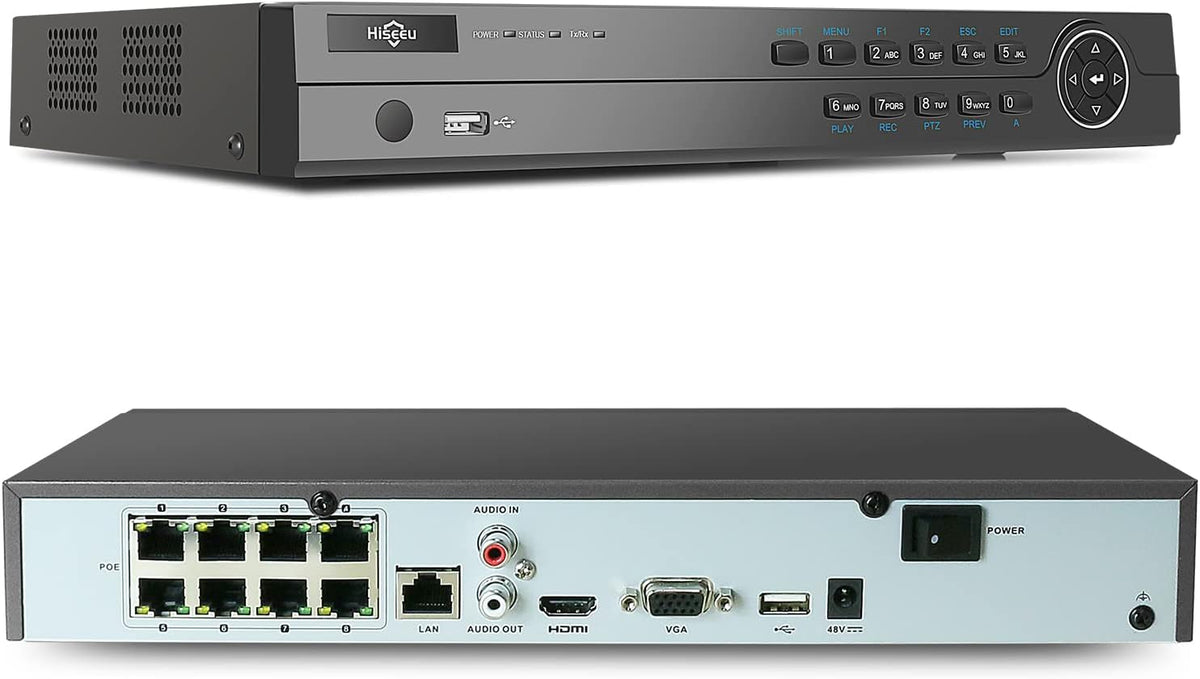 4K PoE NVR 8CH Network Video Recorder C9403