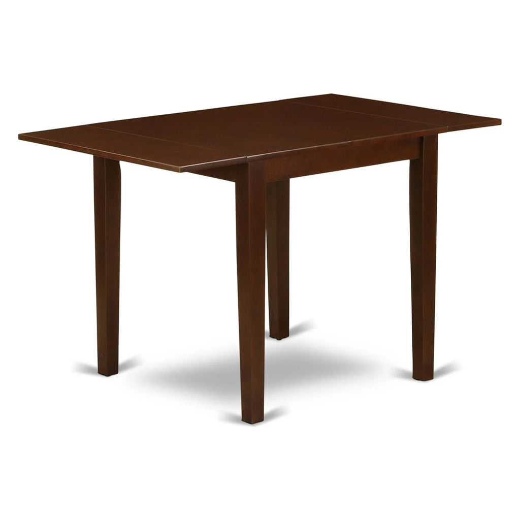 5 Pcs Mahogany Finish Solid Wood Dining Room Table Set L17019