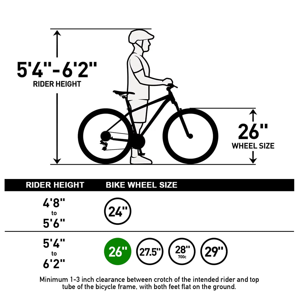26'' Mountain Bike with Dual Disc Brakes, 21 Speed, Aluminium Alloy Frame, Black X652