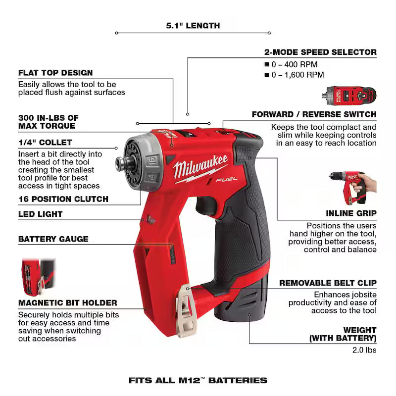 12V Lithium-Ion Brushless Cordless 4-in-1 3/8 in. Drill Driver Kit H522776