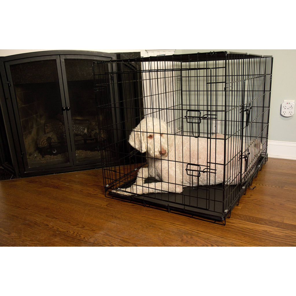 48x22 Foldable Double Door Pet Crate with Divider I6399