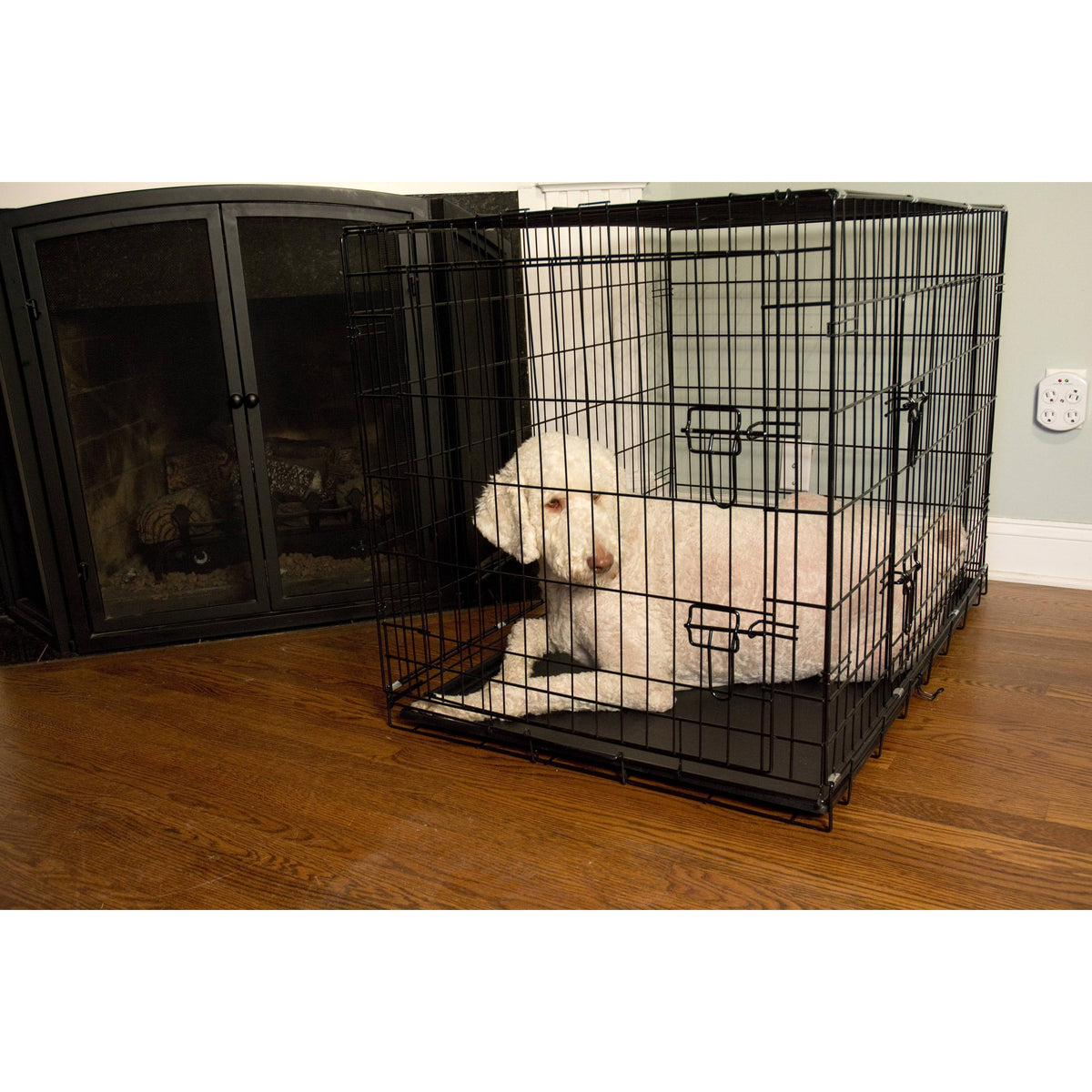 48x22 Foldable Double Door Pet Crate with Divider I6399
