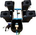 4+1 RDWC Full Set Recirculating Deep Water Culture Hydroponics Grow System 20L 4 Sites Black D629