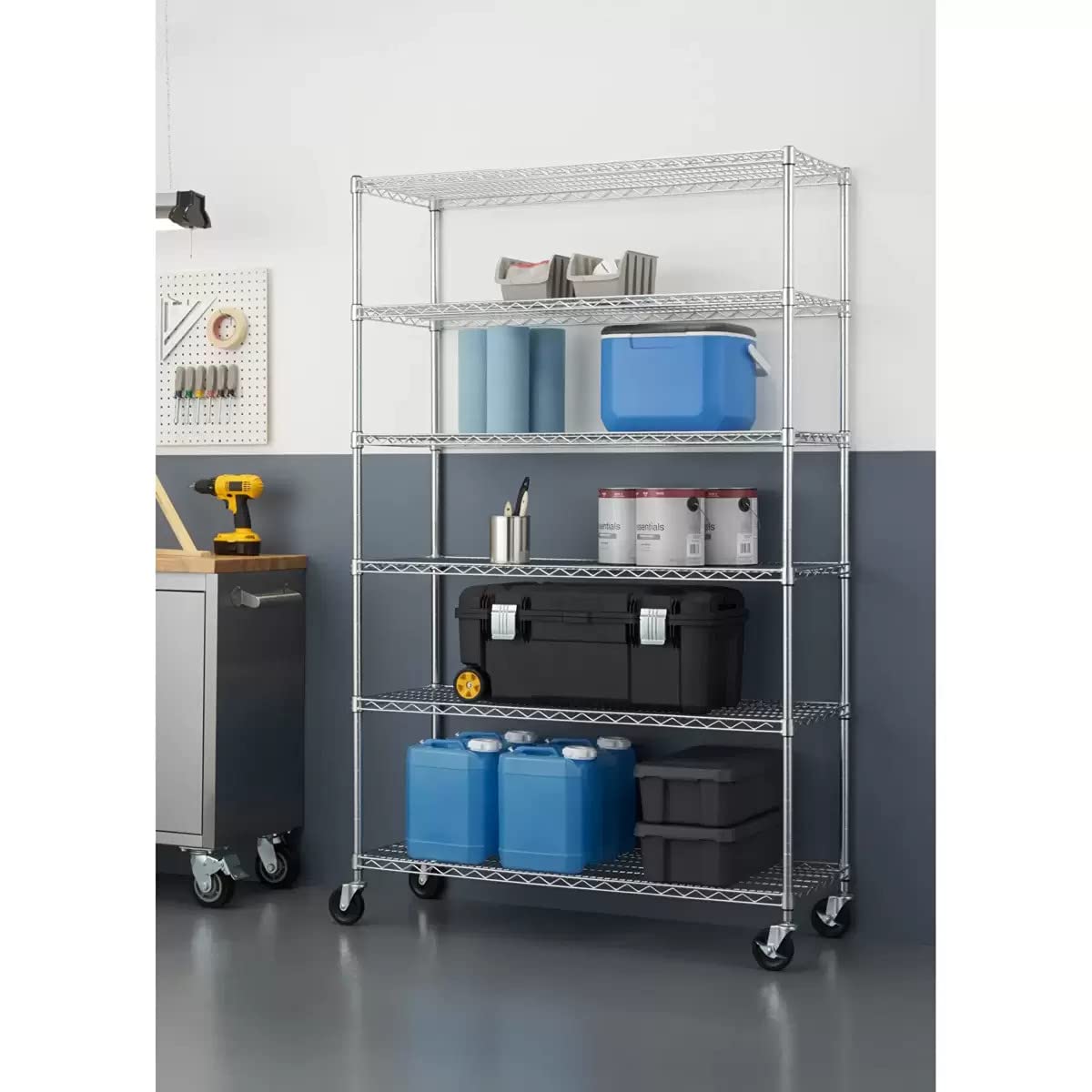6-Tier Wire Shelving Rack, 48"x18"x72" W6859