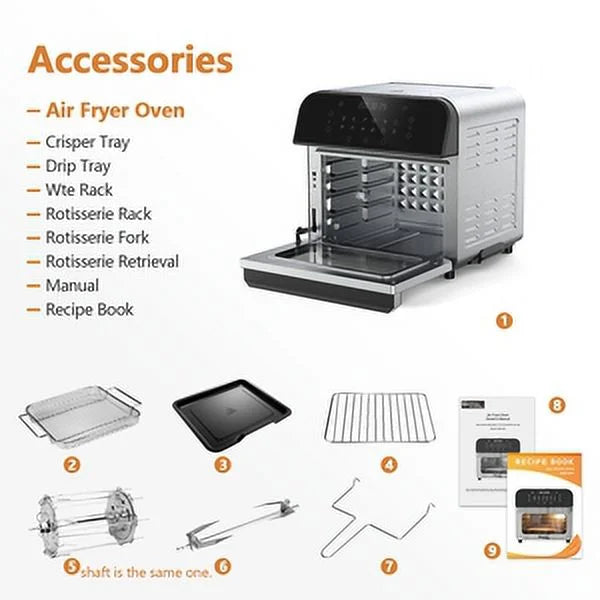 12QT 12-in-1 Air Fryer Convection Oven with Accessories F752