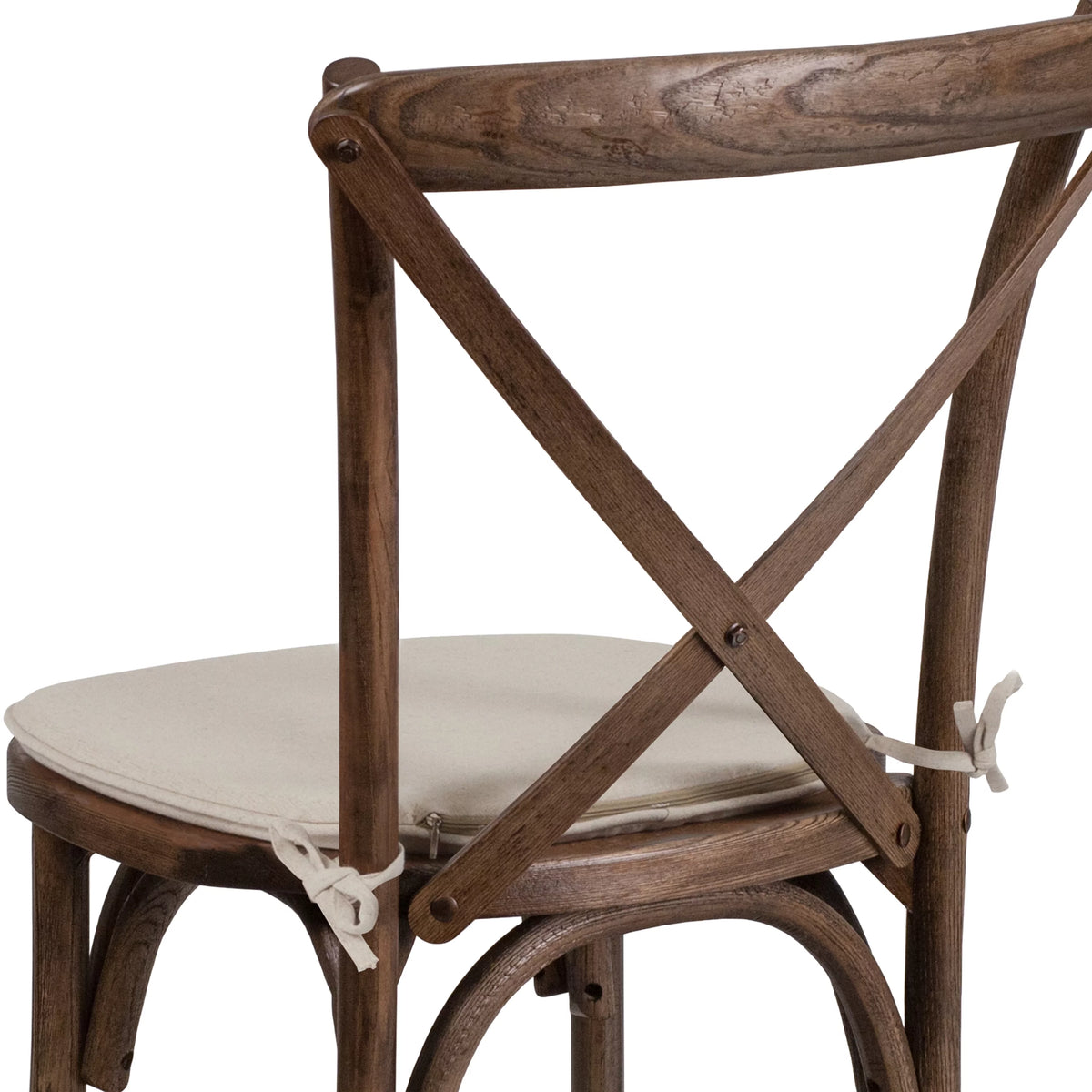 2 Pk. Cross Back Chair with Cushion M6321