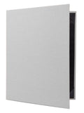 4 View Book Style Casebound Menu 5.5 x 8.5 Metallic Silver W9418