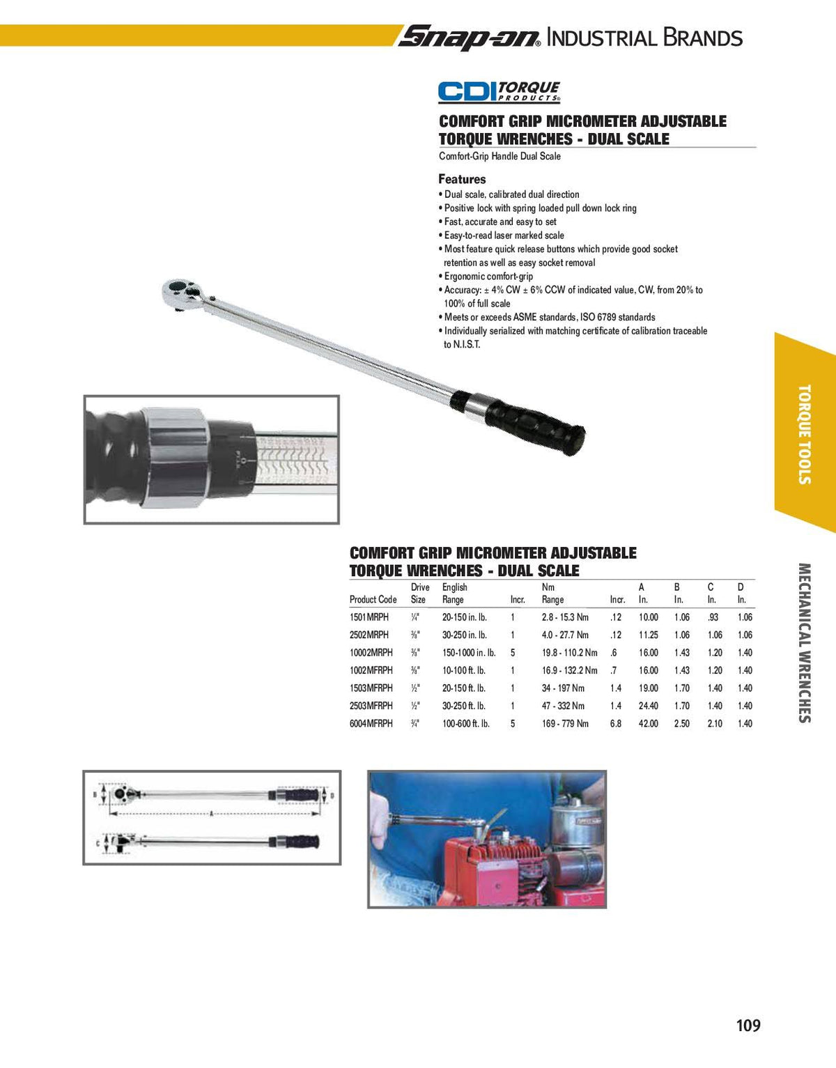 1/4-Inch Drive Adjustable Micrometer Torque Wrench A9280