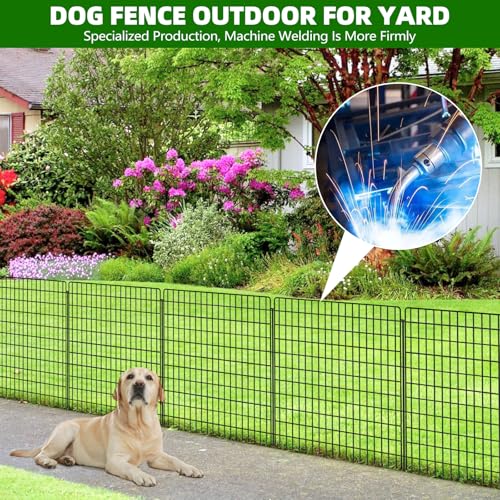 10 Panels 33 in x 24 ft Rustproof Metal Garden Fence X844