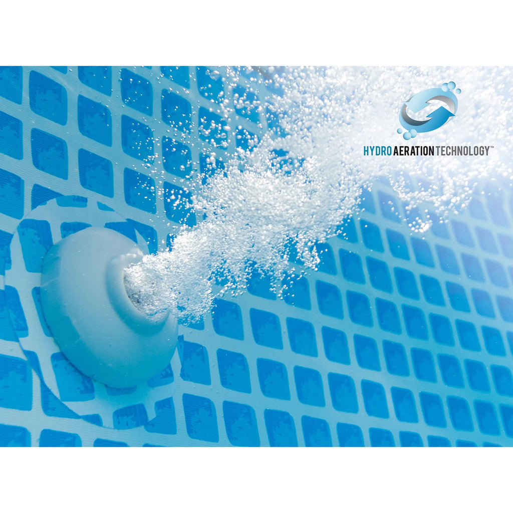 18ft x 48in Metal Frame Swimming Pool Set with Pump O34212