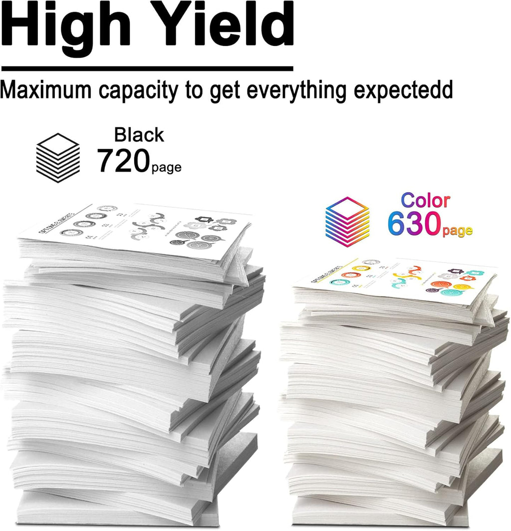 4 Pack Black 98 & 2 Pack Tri-Color 95 Remanufactured Ink Cartridge for HP Printer O752185