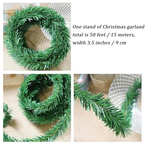 54FT Artificial Green Pine Christmas Garland P93581