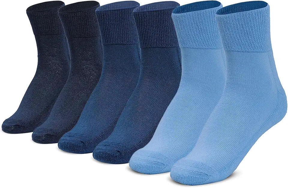 6 Pack Diabetic Quarter Socks F866910