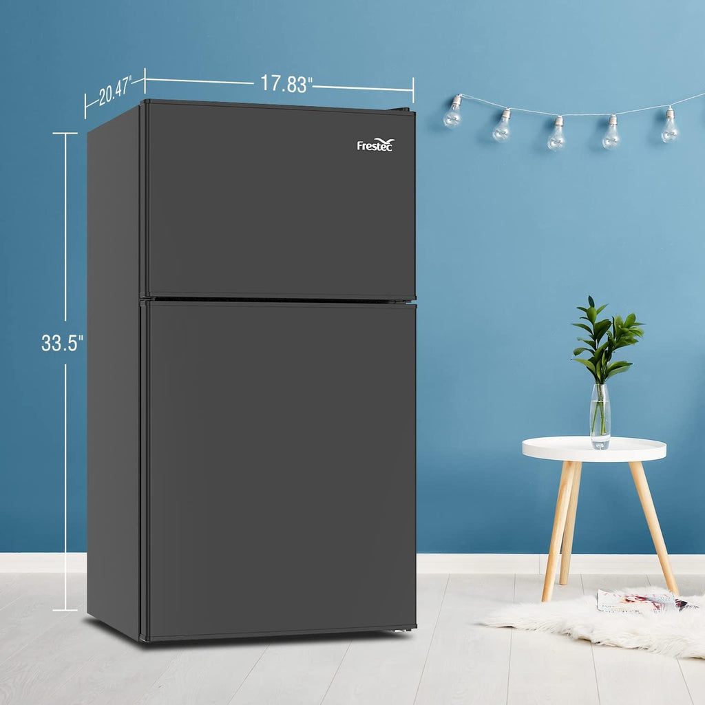 3.2 Cu.Ft Compact Refrigerator with Freezer, Black U888772