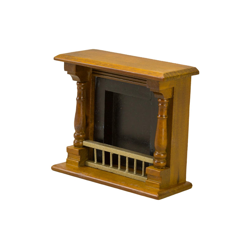 1/12 Scale Wooden Dollhouse Fireplace Miniature Model Toy T7047