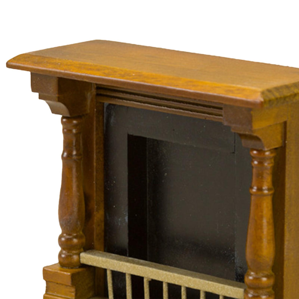 1/12 Scale Wooden Dollhouse Fireplace Miniature Model Toy T7047