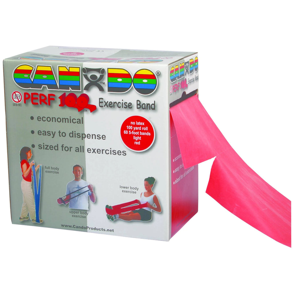 Latex Free Exercise Band 100 Yard Roll Red Light C933