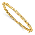 14K Polished Twisted Hinged Bangle L26375