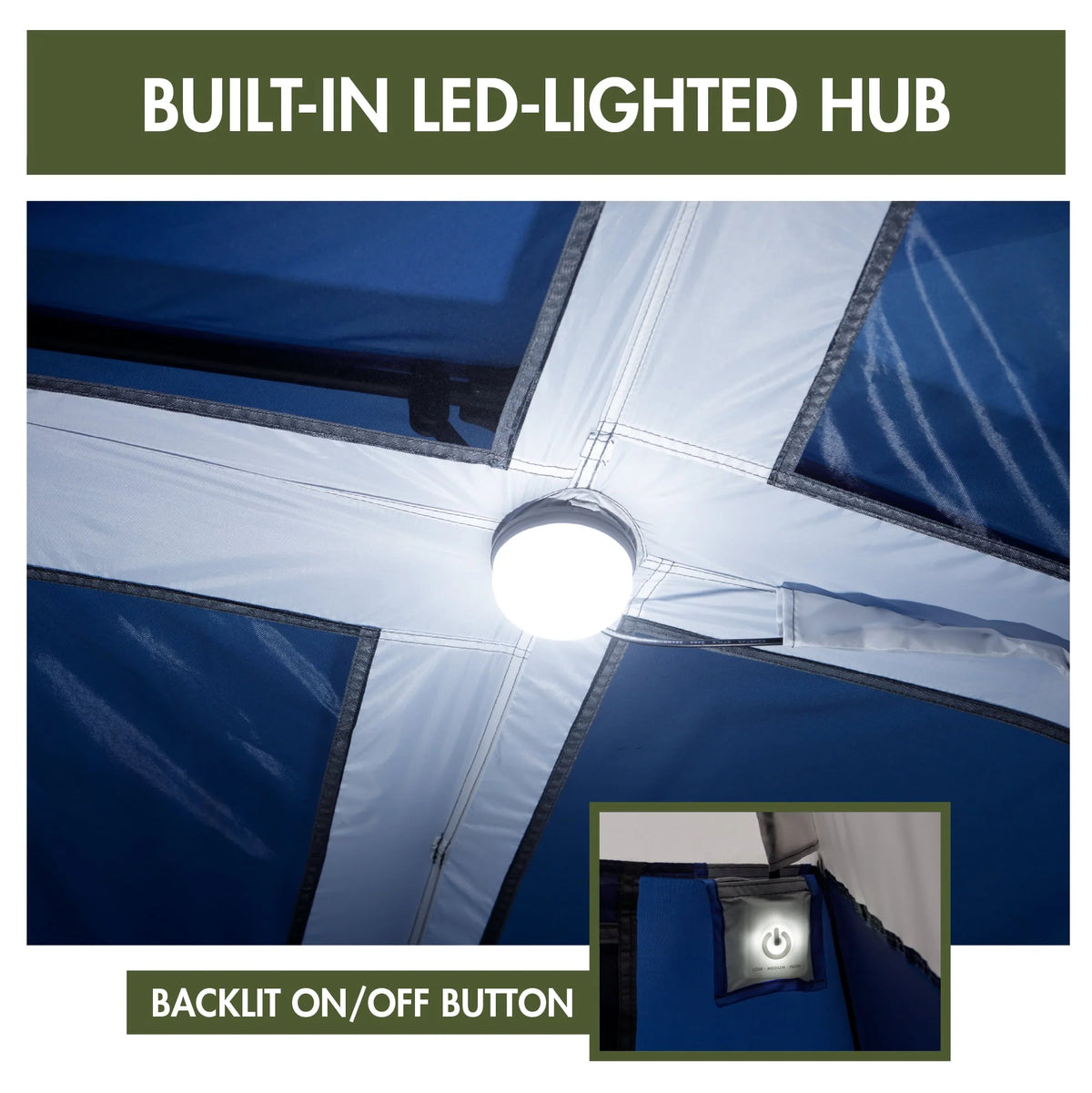 4-Person Instant Cabin Tent with LED Lighted Hub Q556