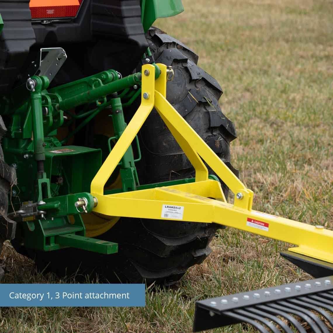 5-Ft Landscape Rake for Compact Tractors T8977