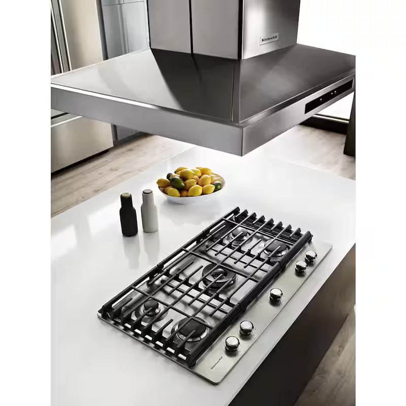 36 in. Stainless Steel Gas Cooktop with 5 Burners K8069