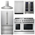 48 Propane Dual Fuel Range, Hood, Refrigerator, Dishwasher, Wine Cooler X232593