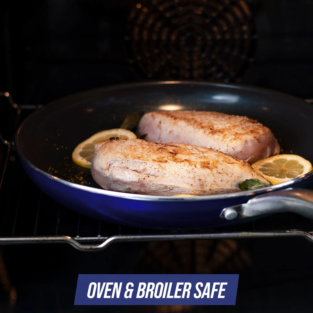 2-Pack Nonstick Ceramic Frypan Skillet Set, 9.5" and 11" F336974