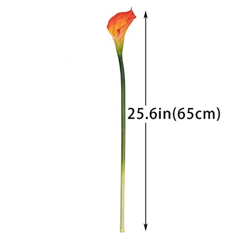 5 Pcs 25.6'' Yellow Latex Artificial Calla Lily Bouquet B92542