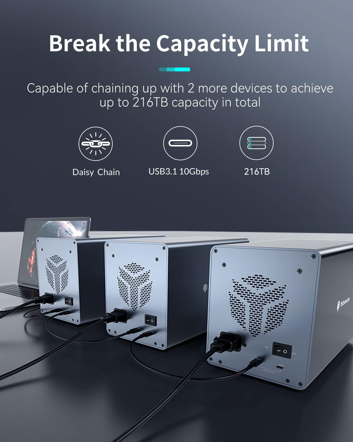 4 Bay Type-C Hard Drive Enclosure O2011