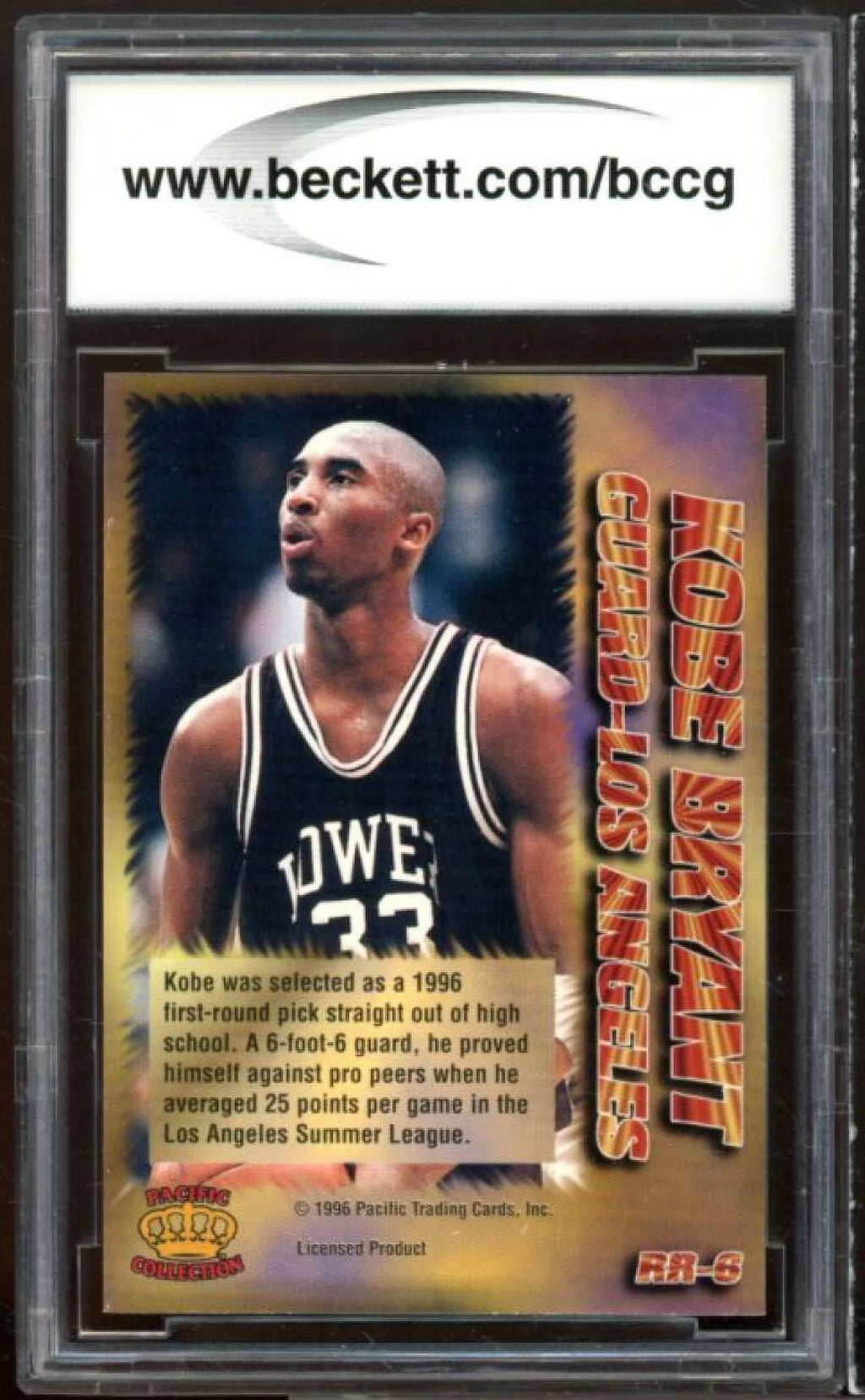 1996 Kobe Bryant Rookie Card L55576